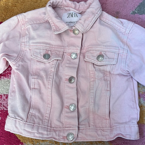 ZARA light pink vintage denim jacket - Picture 4 of 9